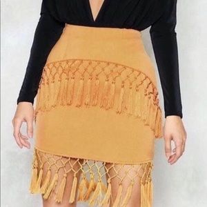 Nasty Gal Diffuse Tassel Skirt